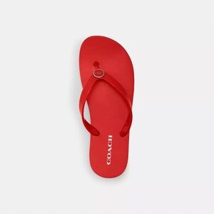 NEVER WORN Coach Women's Red Flip Flops
